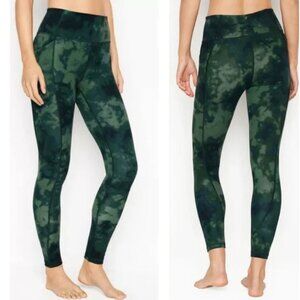 Victoria's Secret High-Rise Tie Dye Leggings Full Length Green Blueish Size 12